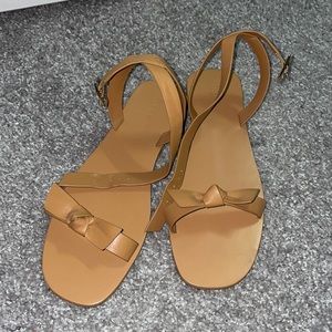 Nude Bowtie Sandals